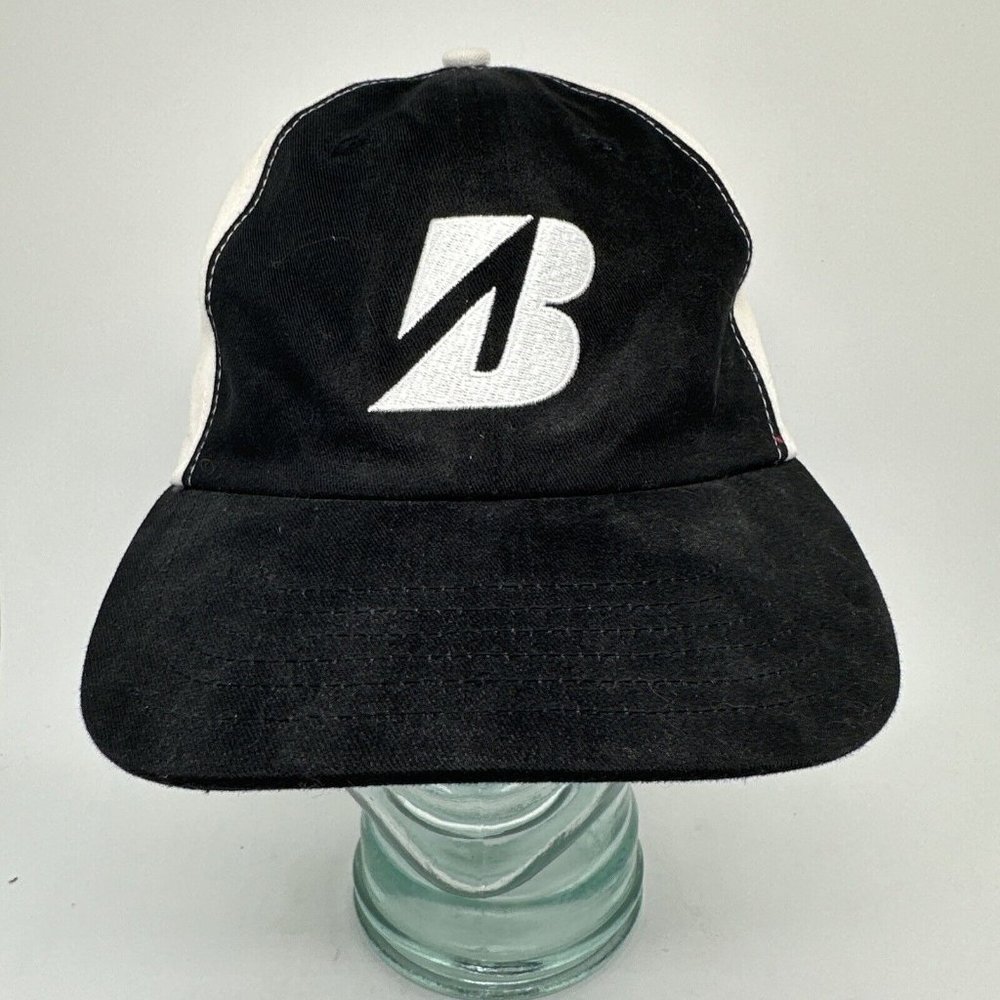 Bridgestone Golf Boom It Golf Cap Hat Black White Adjustable